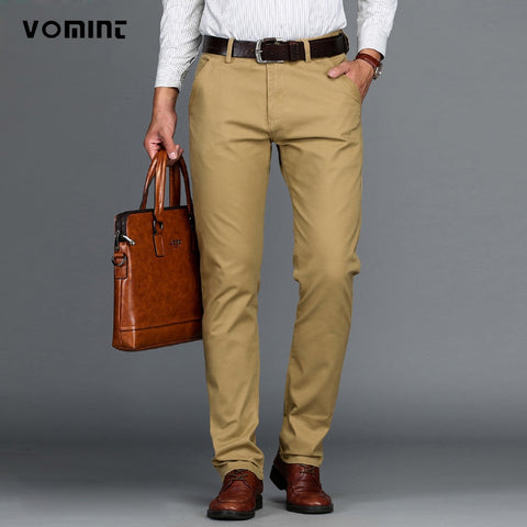 VOMINT Men's Pants High Quality Cotton Suit Pants