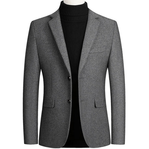 Men's Wool Business Casual Slim Fit Blazer