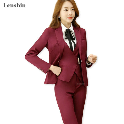 Women's Lendhin Notched Collar Formal Business Pant Suit