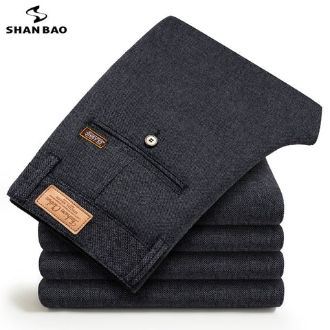 Men's SHANBAO Fashion Elegant Wild Cotton Business Casual Pants
